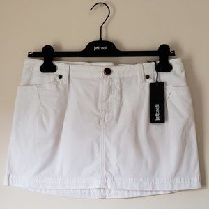 New - White Just Cavalli Skirt - SIZE 42